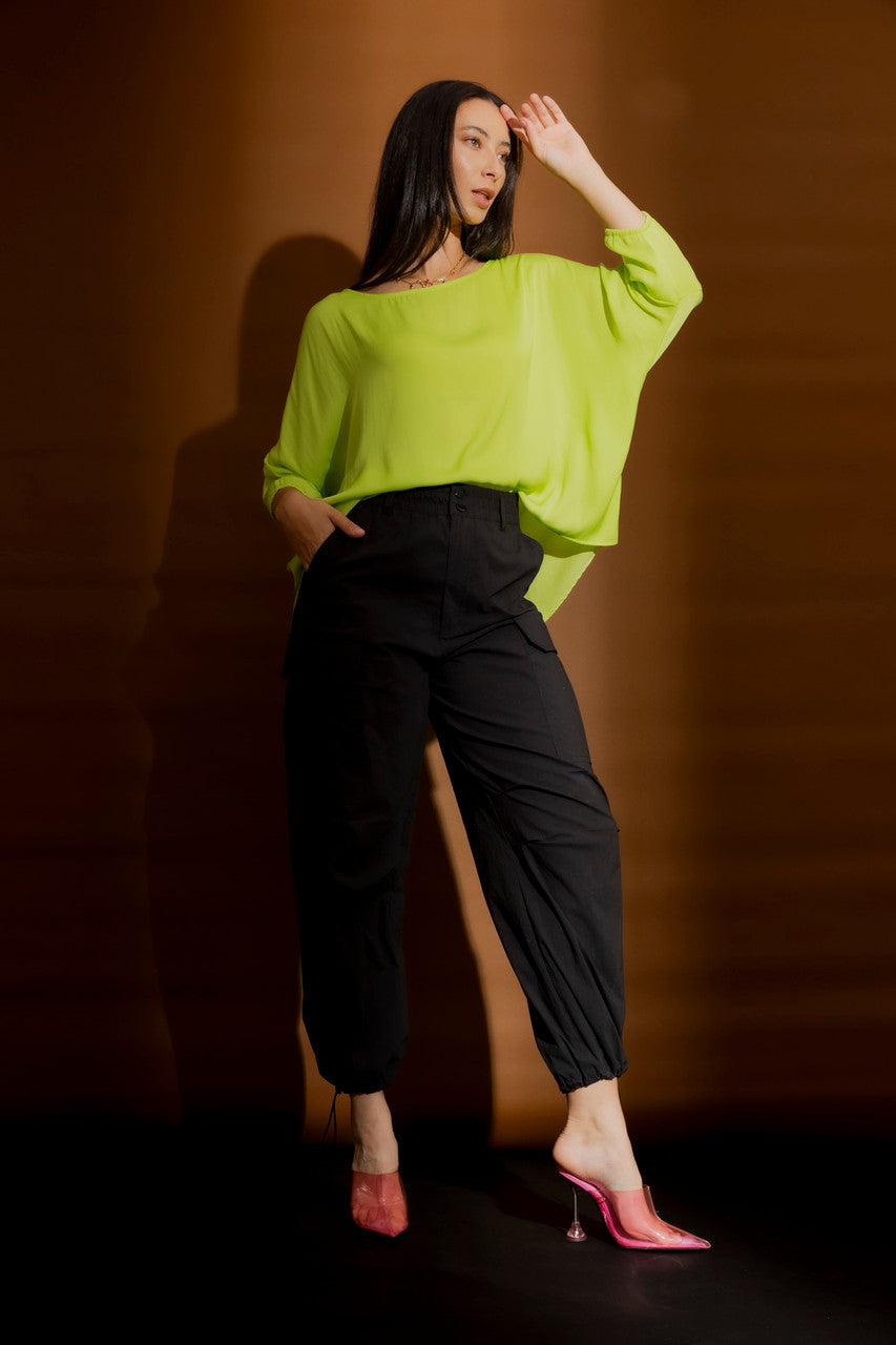 Neon Silky Hi-Lo Top