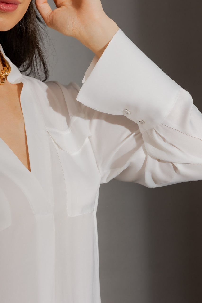 White Cargo Blogger Shirt