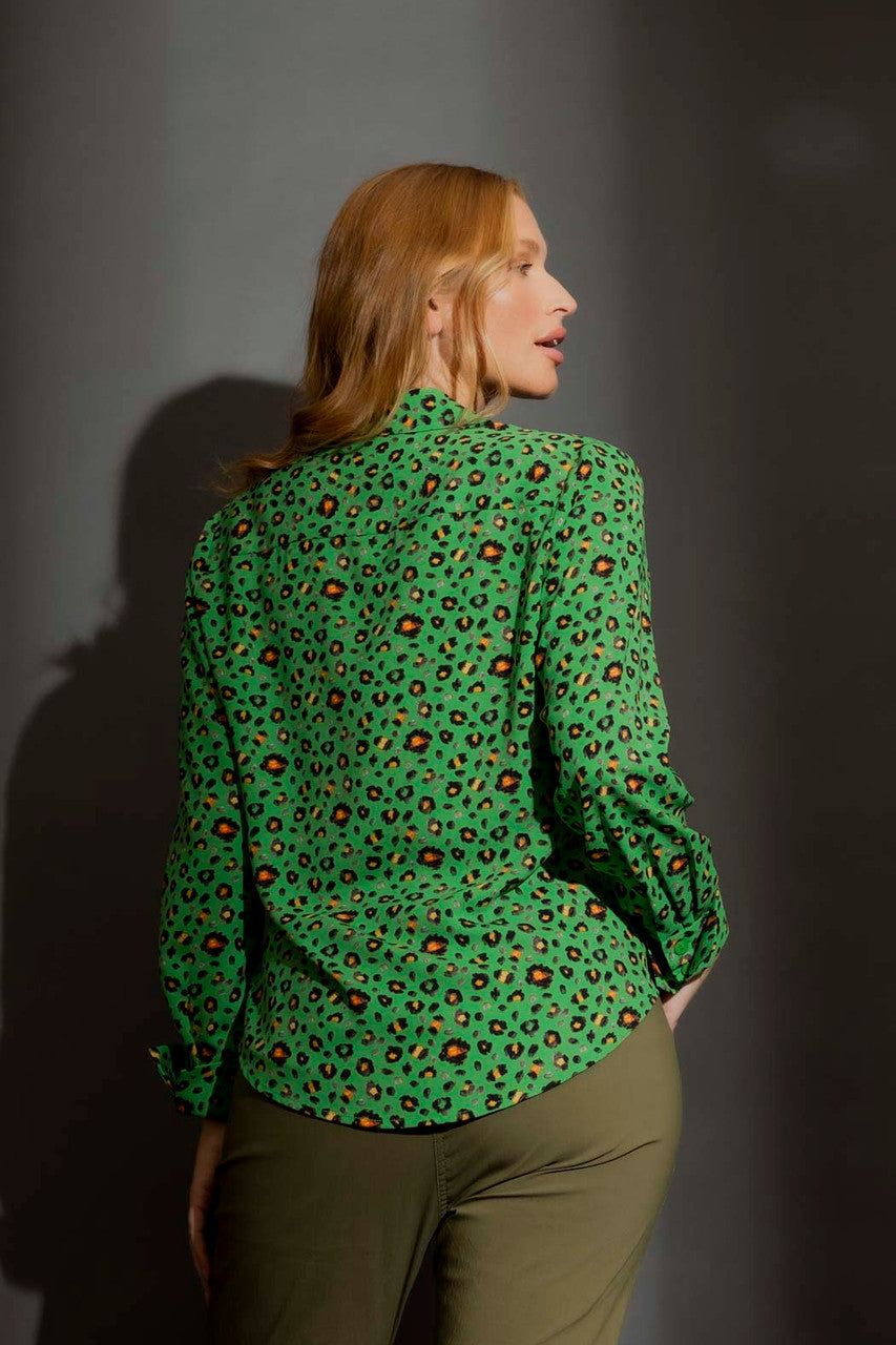 Green Animal Midi Asana Shirt Green Animal