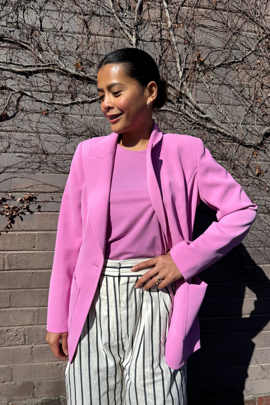 Pink Euro Pocket Blazer