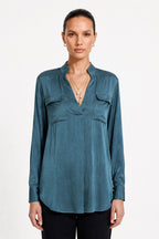 Teal Glow Cargo Blogger Shirt