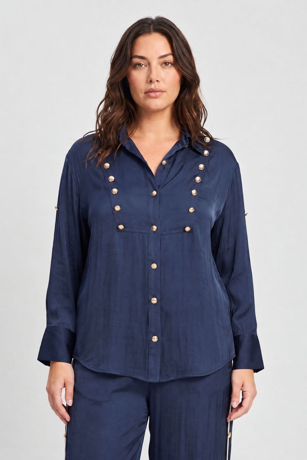 Navy Glow Military Shirt
