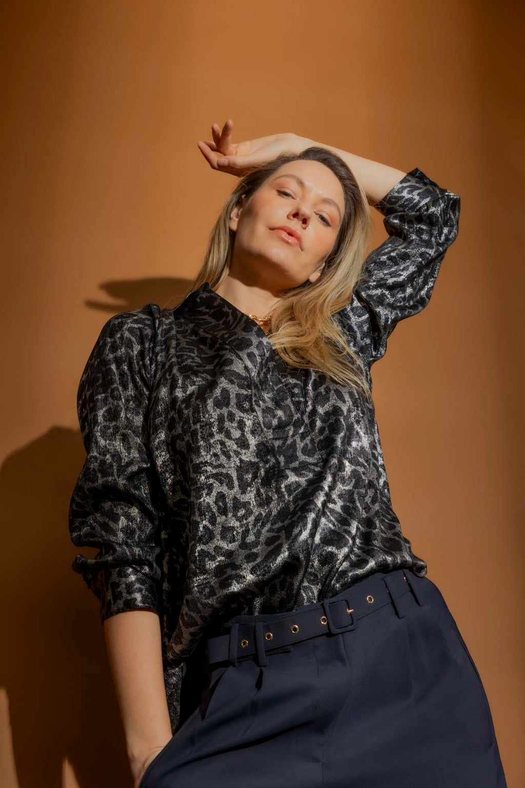 Silver Animal Brit Blogger Shirt Silver Animal