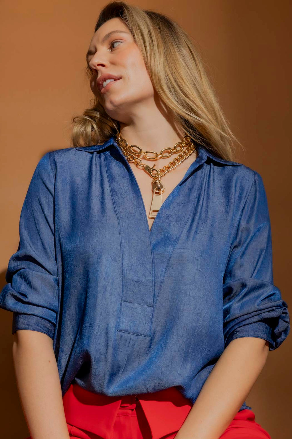 Dark Chambray Brit Blogger Shirt Dark Chambray