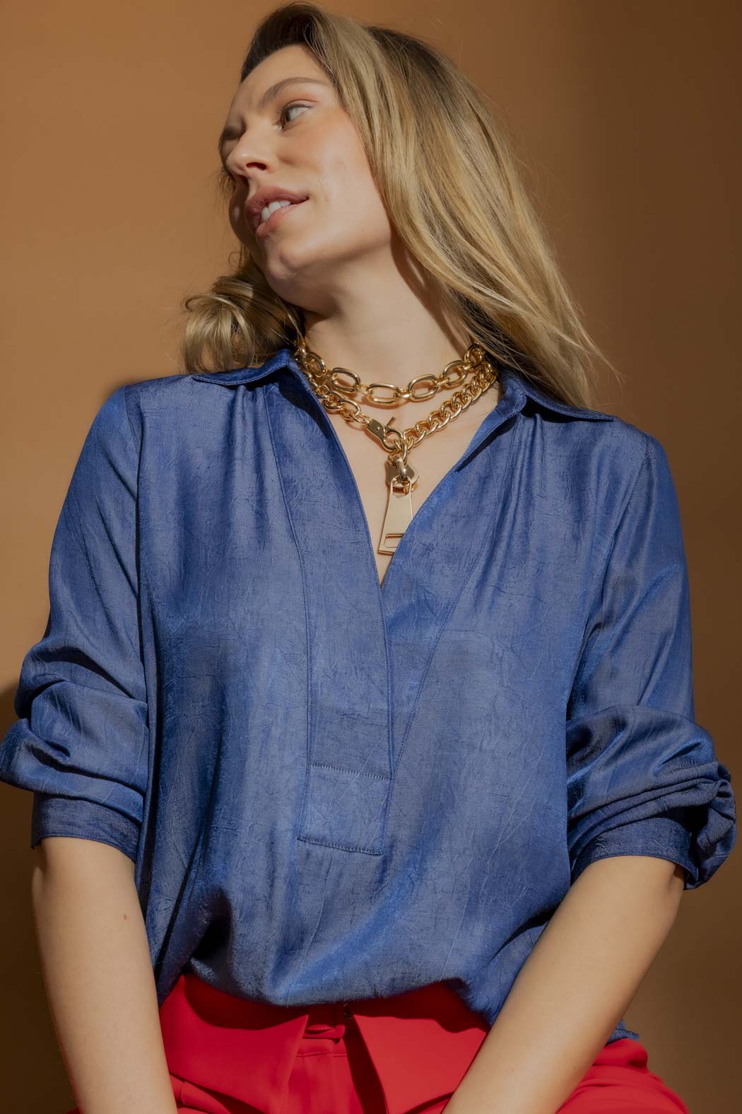 Dark Chambray Brit Blogger Shirt Dark Chambray
