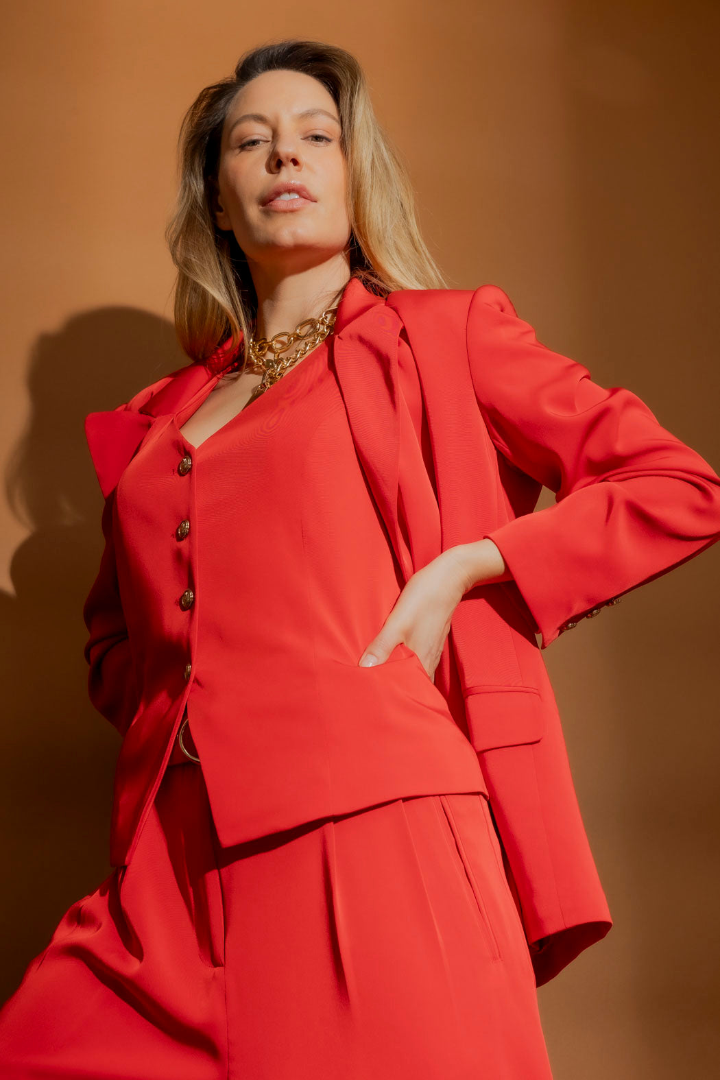 Red Belted Vest