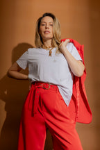 Grey Marle Diamante Charm Tee Grey Marle