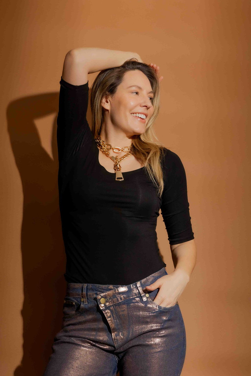 Black Tencel Essential Top