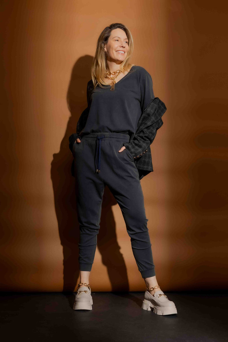 Navy Washed Lounge Pant