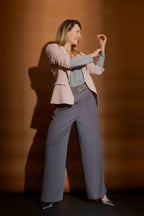 Grey Marle Washed V Neck Top Grey Marle