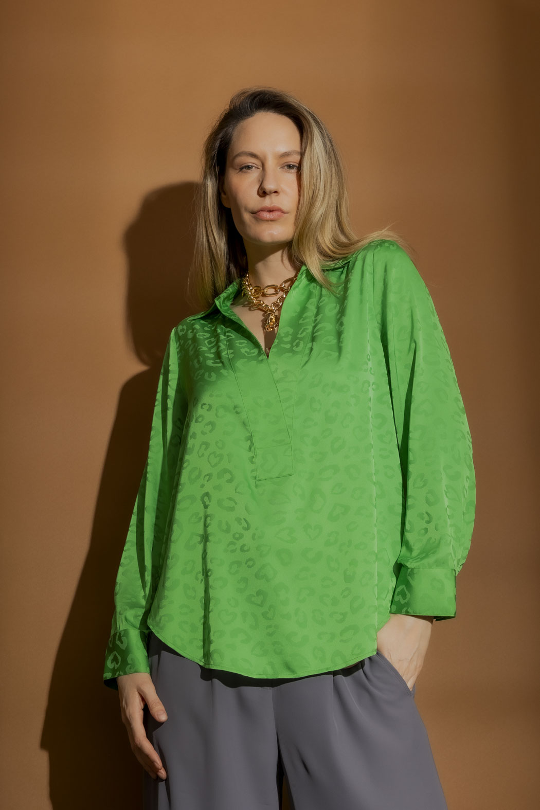 Green Animal Brit Blogger Shirt Green Animal