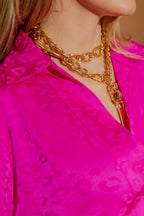 Pink Animal Brit Blogger Shirt Pink Animal