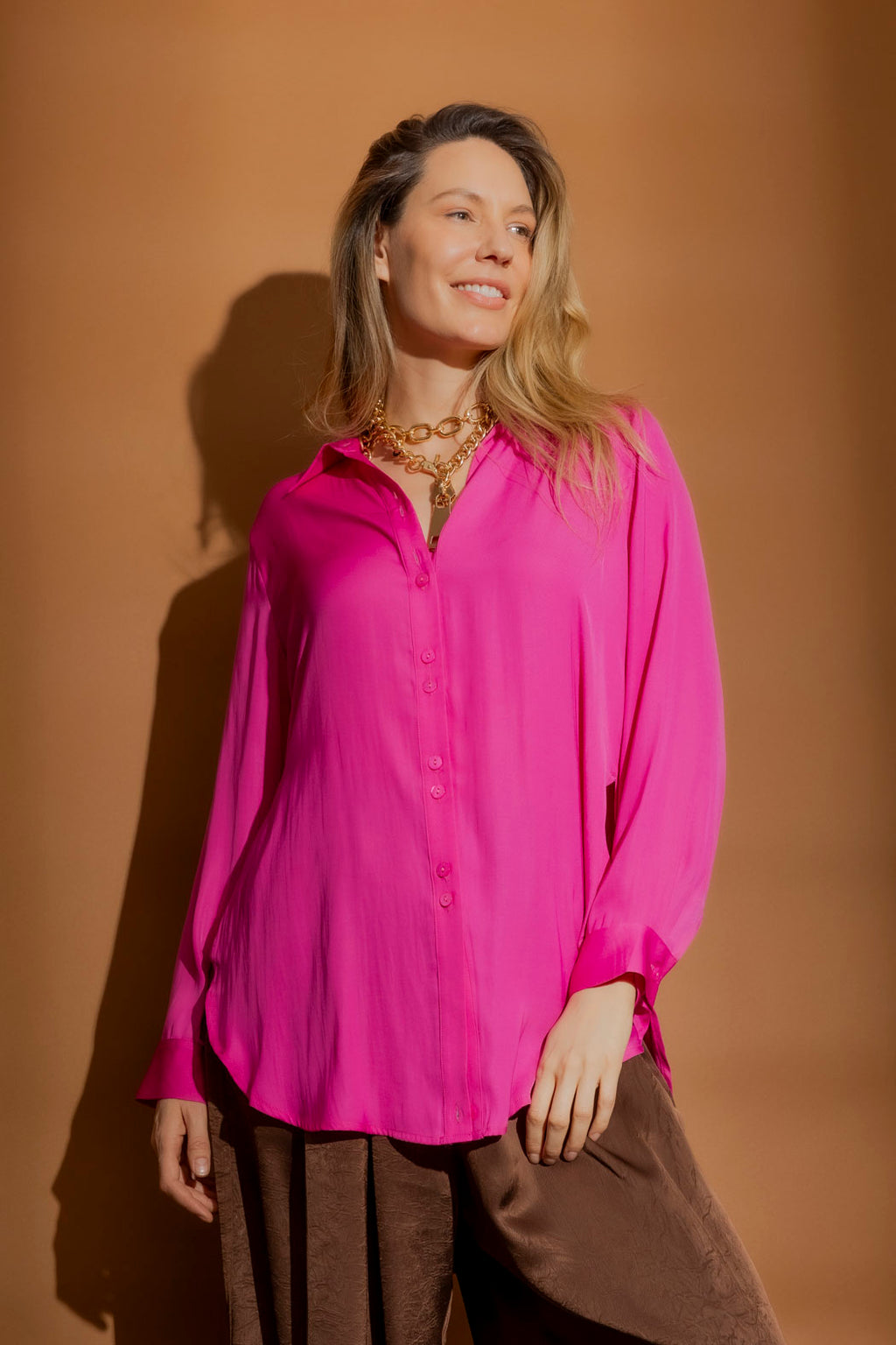 Fuchsia Button Charlie Shirt