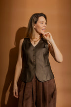 Chocolate Metallic Vest