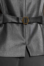 Dark Silver Metallic Vest Dark Silver
