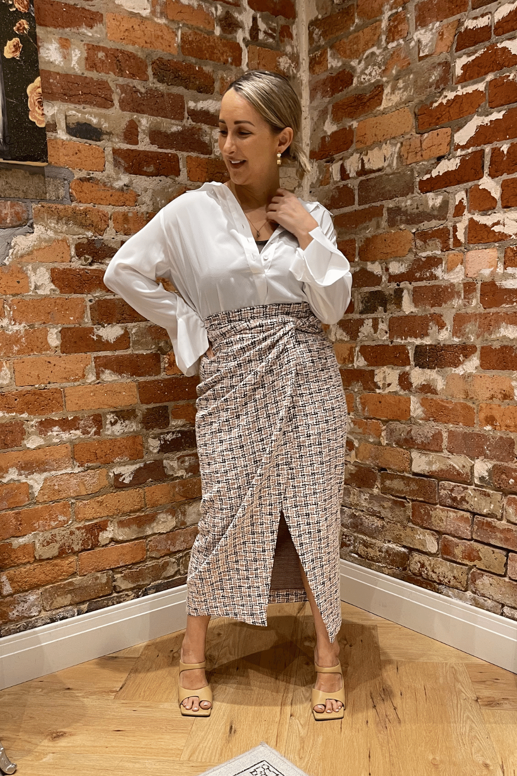 Pink Stretch Wrap Skirt - FINAL SALE