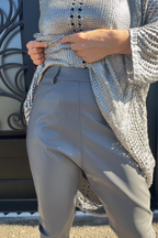 Grey Vegan Leather Droppie - SALE