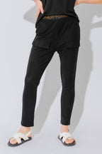 Black Tencel Pull On Cargo Pant