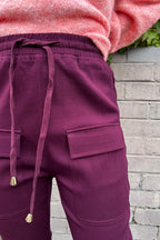 Wine Cargo Jogger Pant