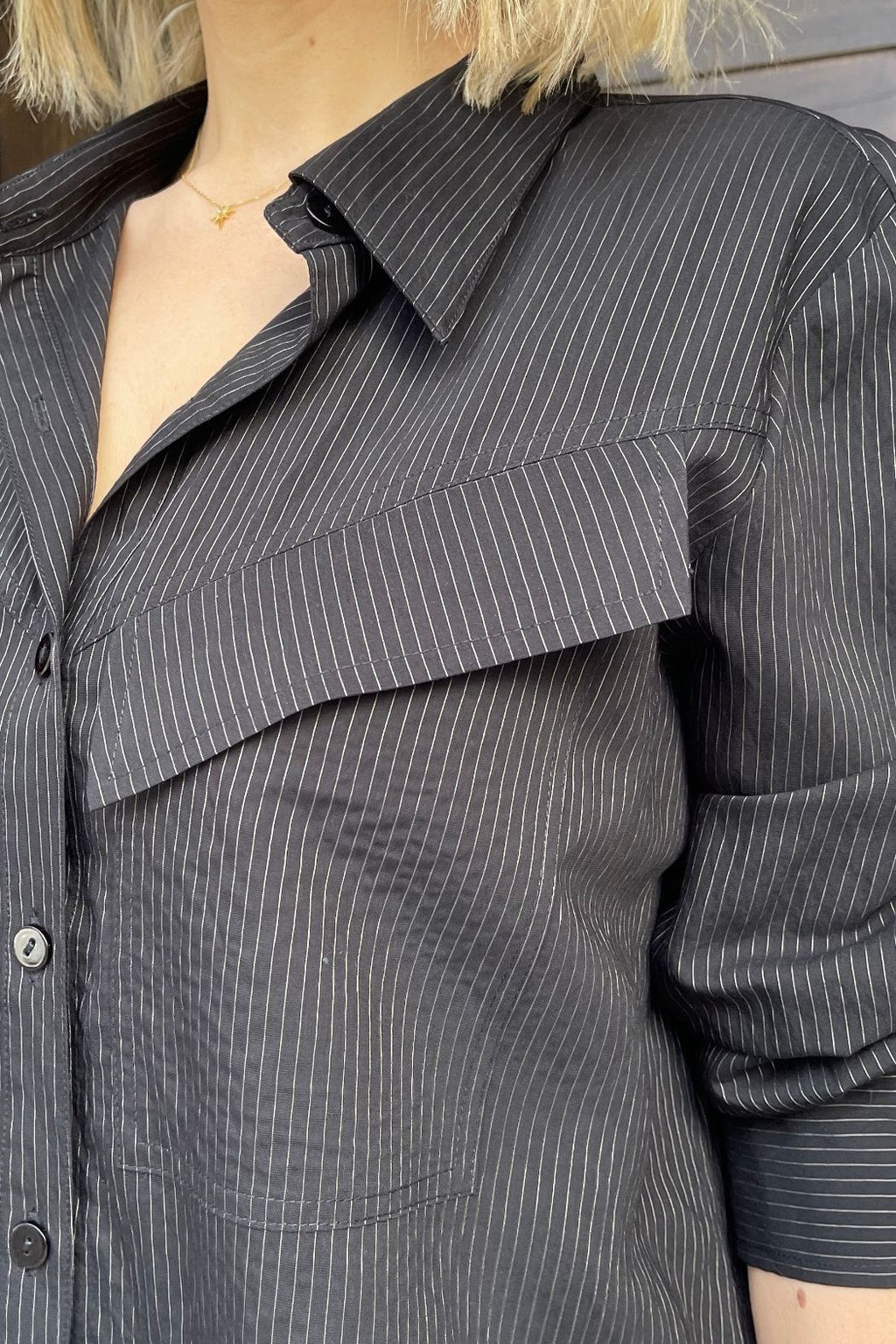 Black Angle Pocket Shirt