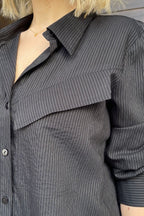 Black Angle Pocket Shirt