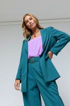 Teal Twill Cleo Blazer - Sale