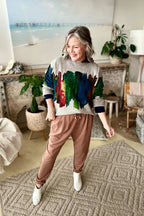 Silver Rainbow Knit Jumper Silver S