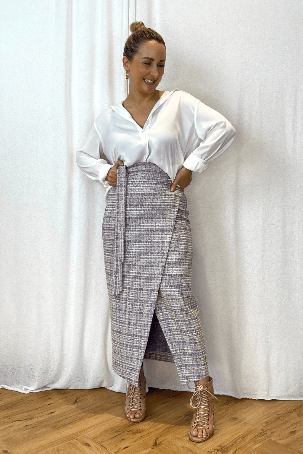 Lilac Stretch Wrap Skirt - FINAL SALE