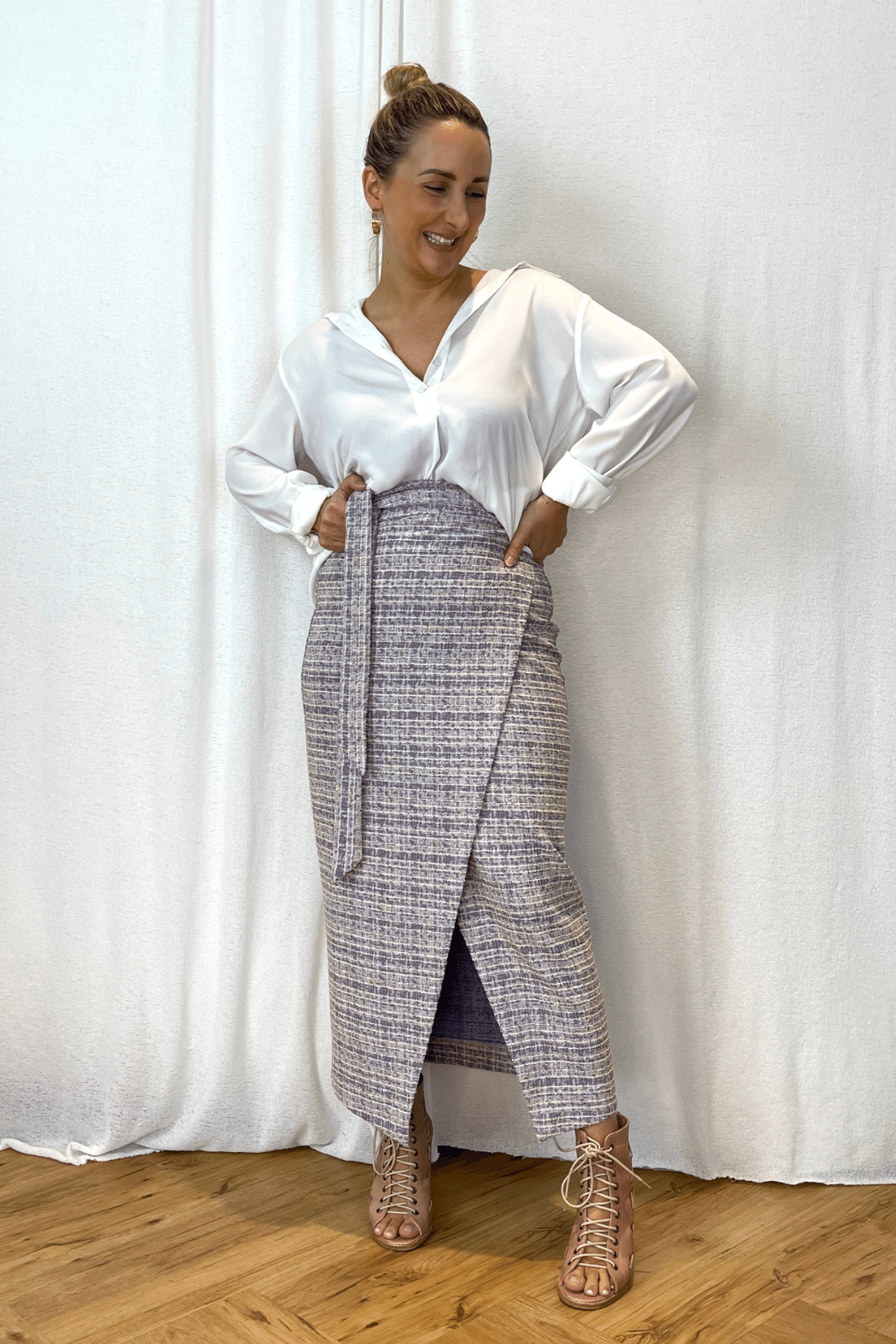Lilac Stretch Wrap Skirt - FINAL SALE