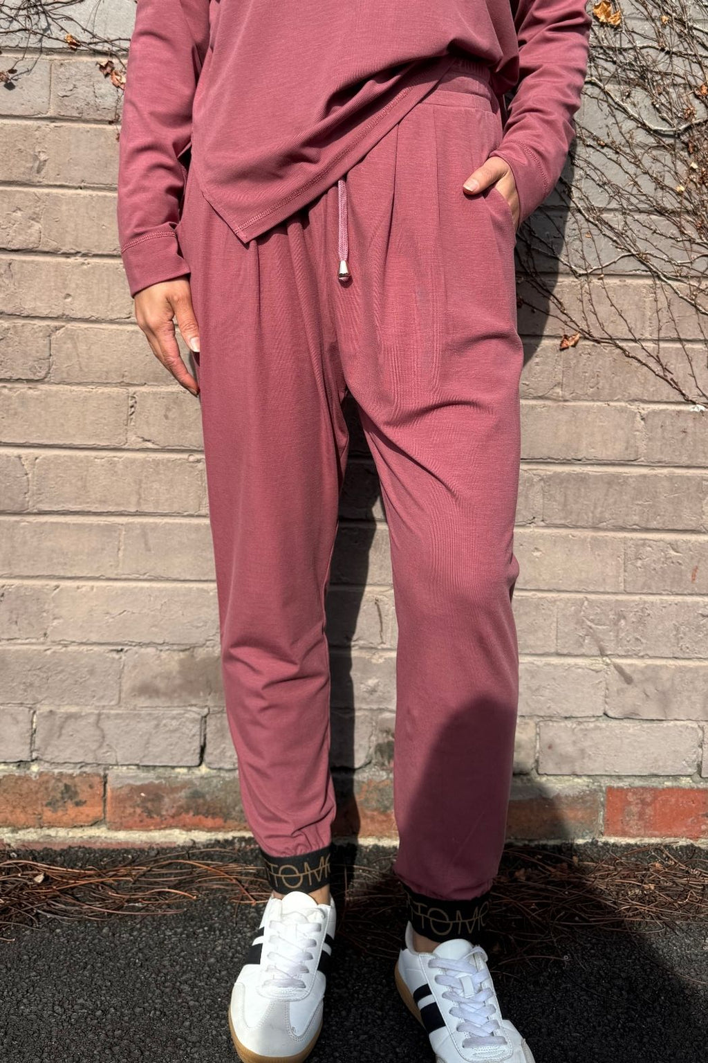 Rose Tencel Slouch Pant