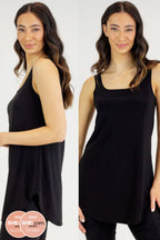 Black 70cm Layering Cami X 2 Pack