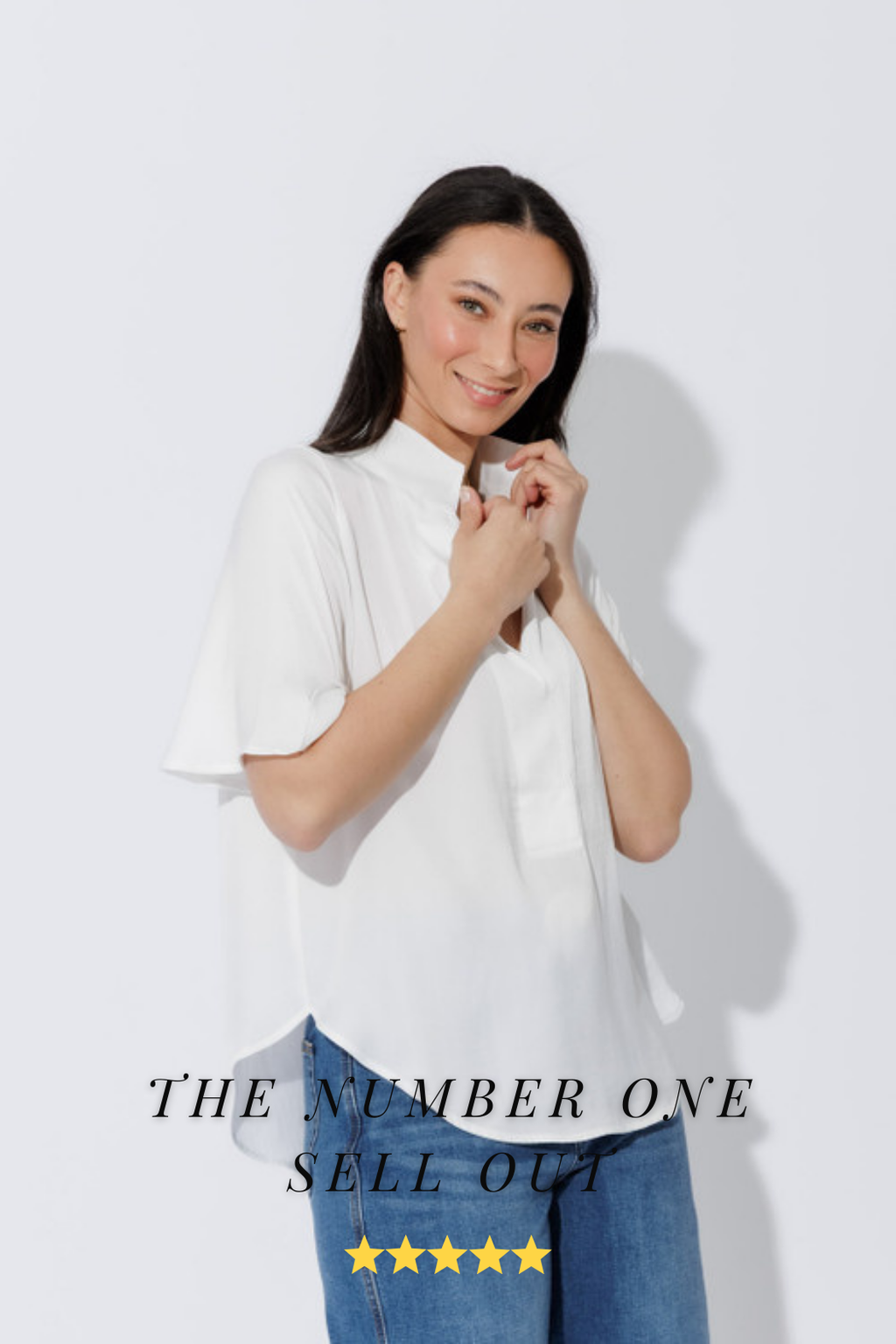 White Milan Fluted Blogger Shirt