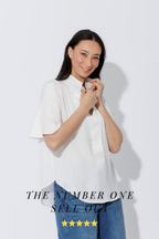 White Milan Fluted Blogger Shirt