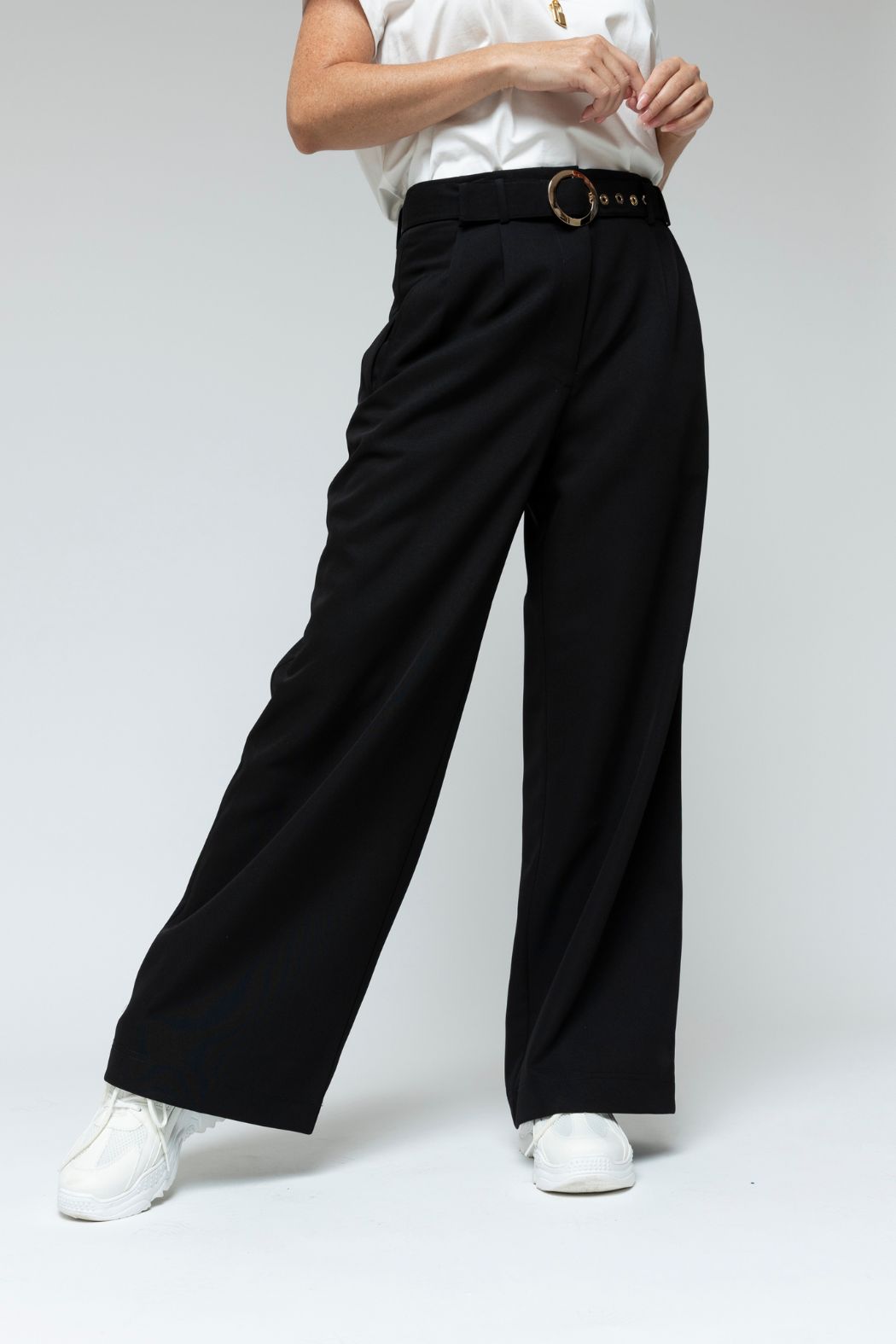 Black Cleo Belt Pant