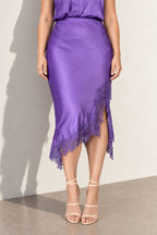 Purple Glow Madrid Bias Skirt