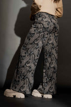 Black Paisley Jet Culotte