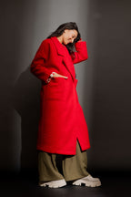 Red Cocoon Coat
