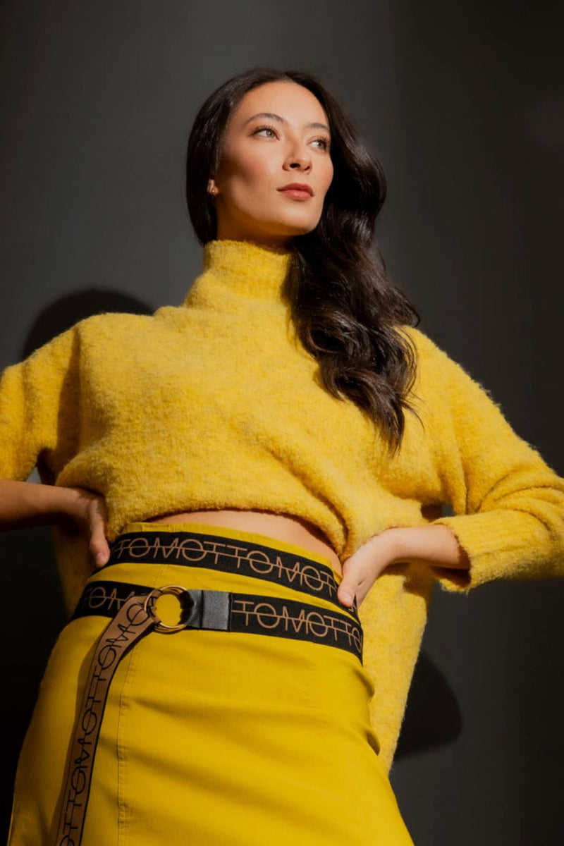 Chartreuse Knobbly Knit Jumper Chartreuse S