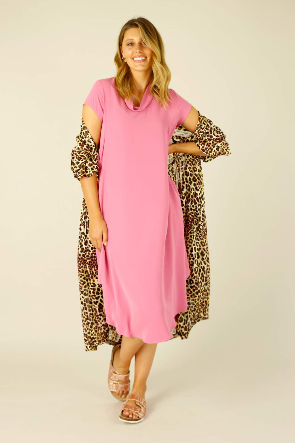 Pink Soft Touch Baby Cowl Dress