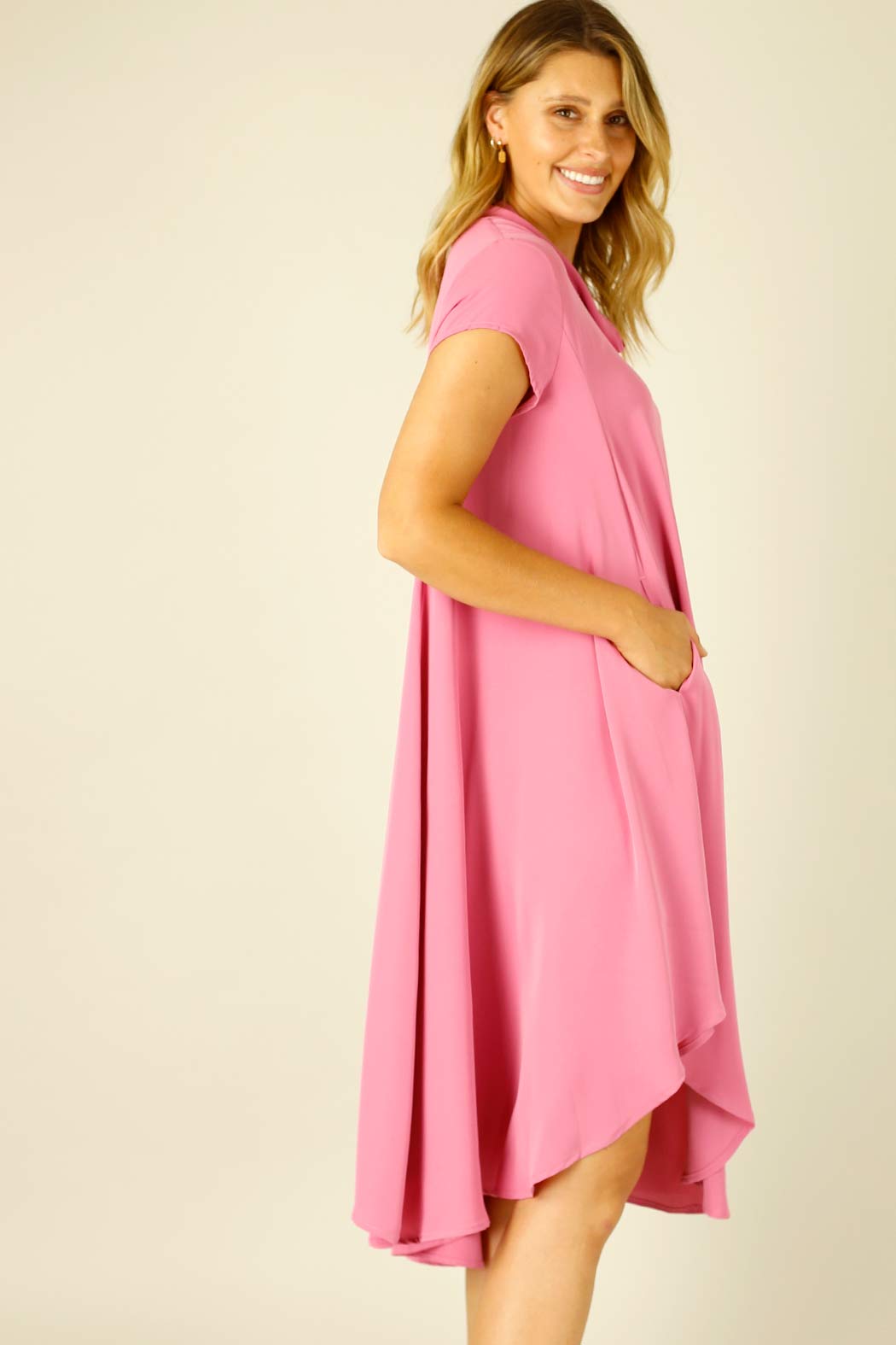 Pink Soft Touch Baby Cowl Dress