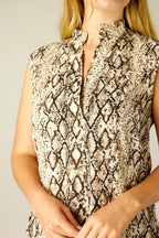 Brown Snake Crepe Blogger Cami - SALE