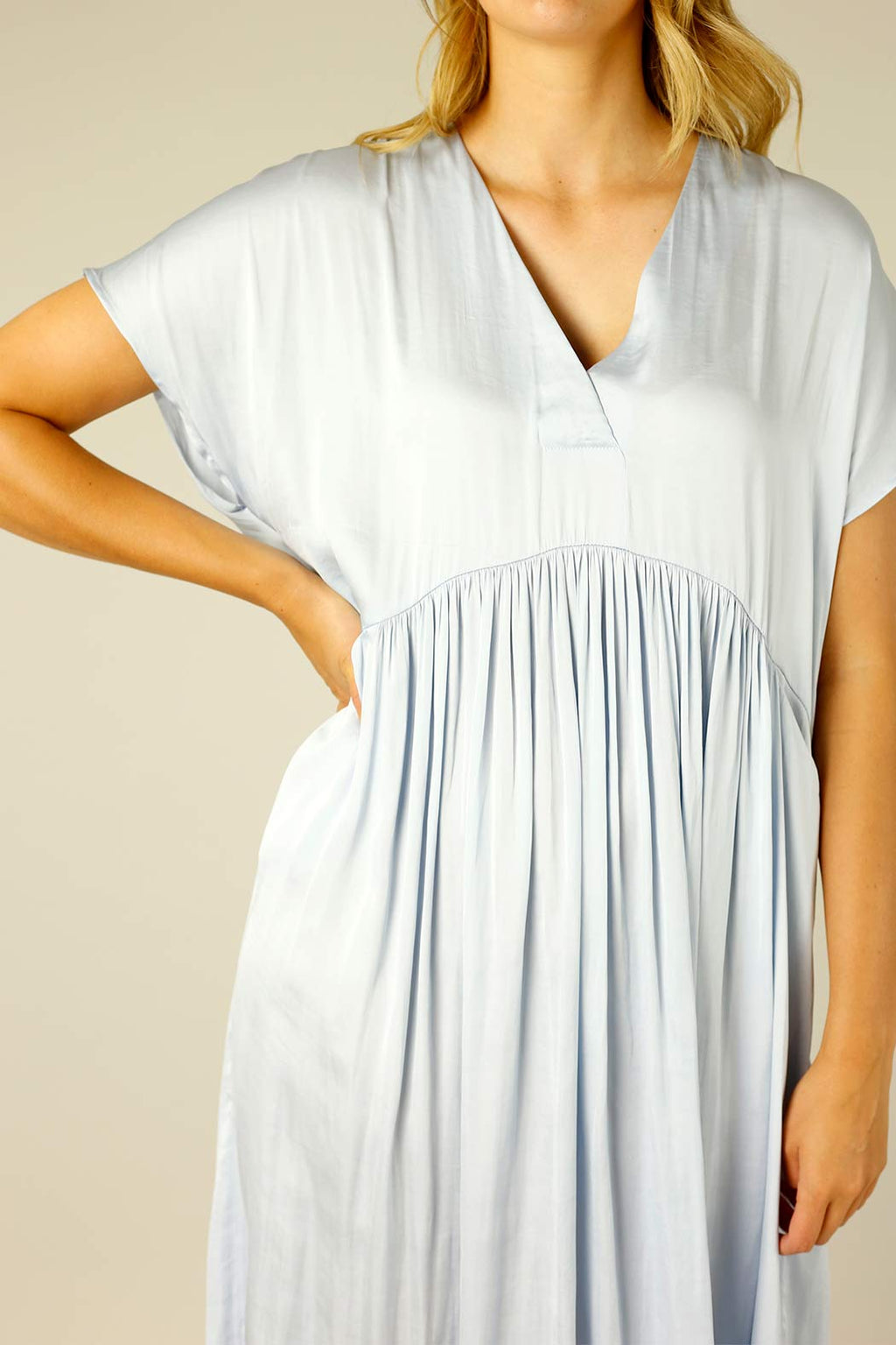 Light Blue Silky Bondi Kaftan Dress - SALE