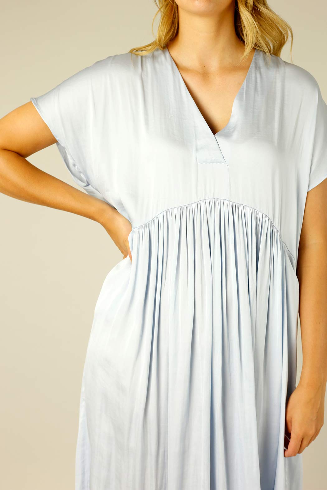 Light Blue Silky Bondi Kaftan Dress - SALE