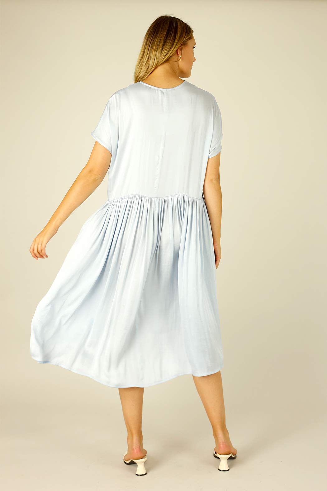 Light Blue Silky Bondi Kaftan Dress - SALE