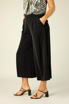 Black Soft Touch Cargo Culotte