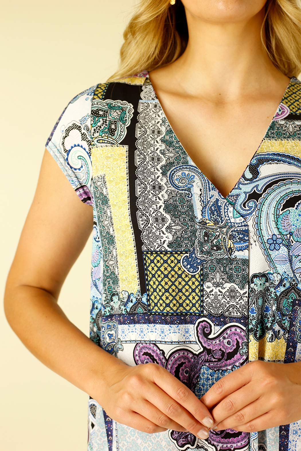 Paisley Jersey Coolli Cap Sleeve