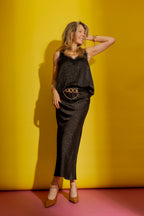 Gold/Black Lace Cami