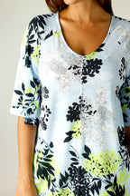 Floral Jersey Bell Sleeve Top - SALE