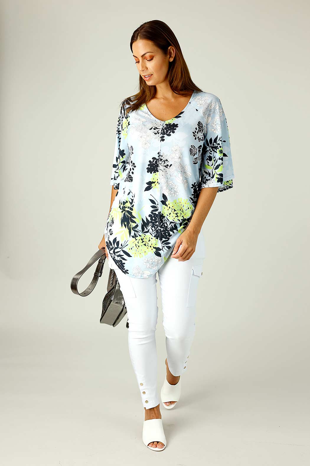 Floral Jersey Bell Sleeve Top - SALE