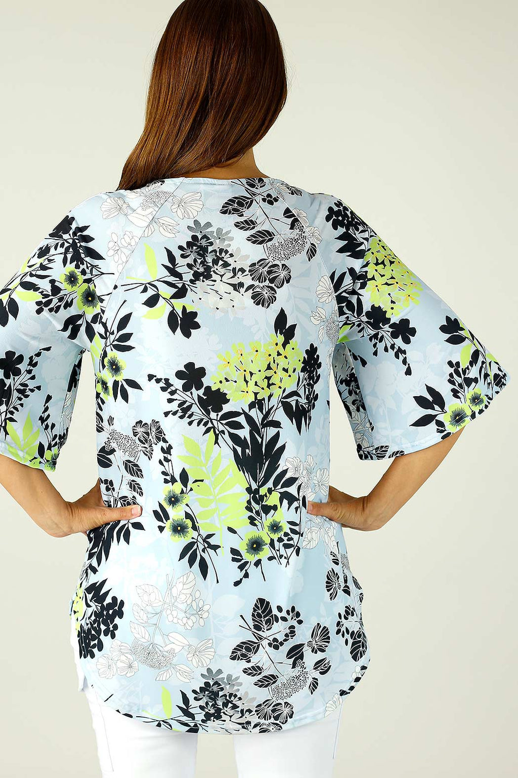 Floral Jersey Bell Sleeve Top - SALE